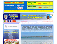 Tablet Screenshot of campingresidencecapopassero.it